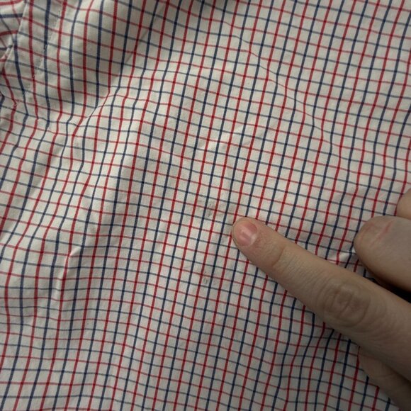 Vineyard Vines Cotton Button Up Red Blue Check Classic Fit Tucker Shirt Large - Picture 16 of 16